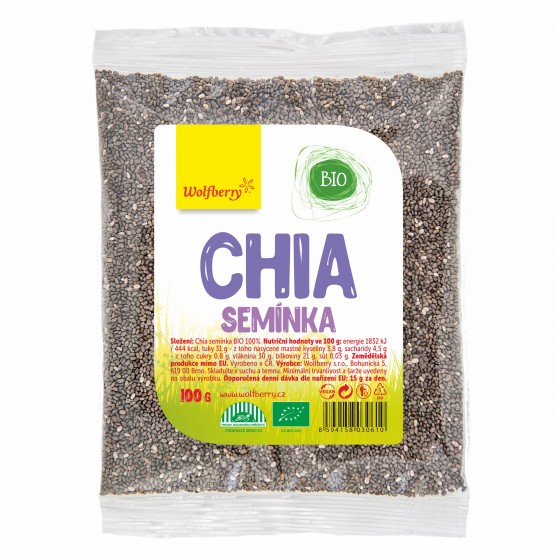 Chia semienka BIO 100 g Wolfberry