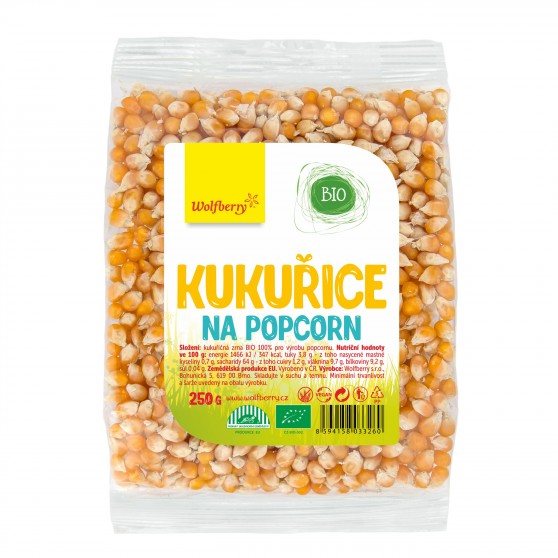 Kukurica na popcorn BIO 250 g Wolfberry