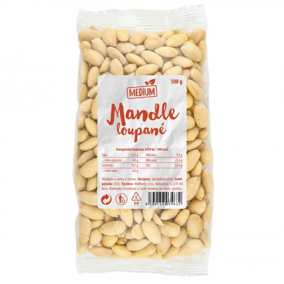 Mandle lúpané 500 g Medium