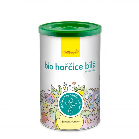 Horčica biela BIO semienka na klíčenie 200 g Wolfberry