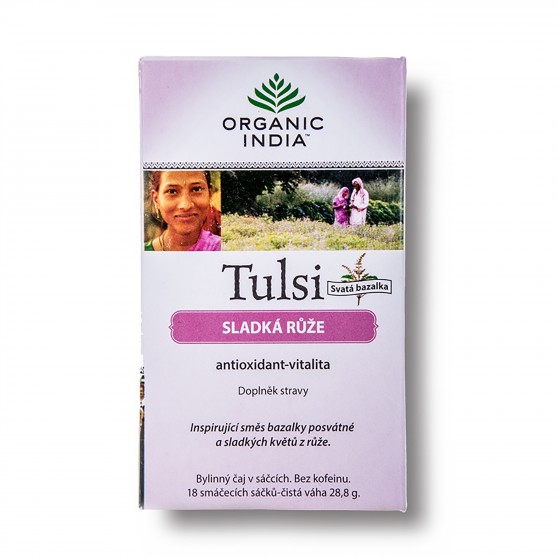 Tulsi sladká ruže 18 sáčkov Organic India